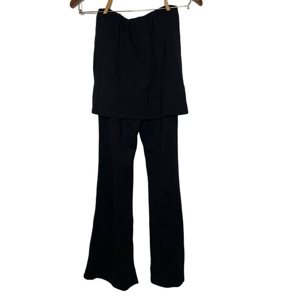 OGL Effortless Skirted Flare Leg Pants Black Sz MED Stretch Neutral Modest - Picture 5 of 9